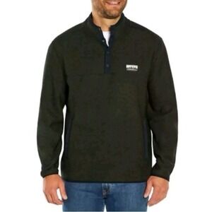 Eddie Bauer Mens XXL Sweater Fleece Pullover HTR Forest Night EB001061 NWT
